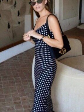 Zara Polka Dot Slip Dress S